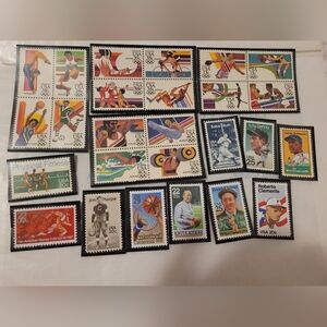US Stamp Collection * 26 Sports Stamps * 80s and 90s * Vintage * #4